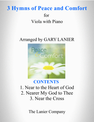 Book cover for 3 HYMNS OF PEACE AND COMFORT (for Viola with Piano - Instrument Part included)