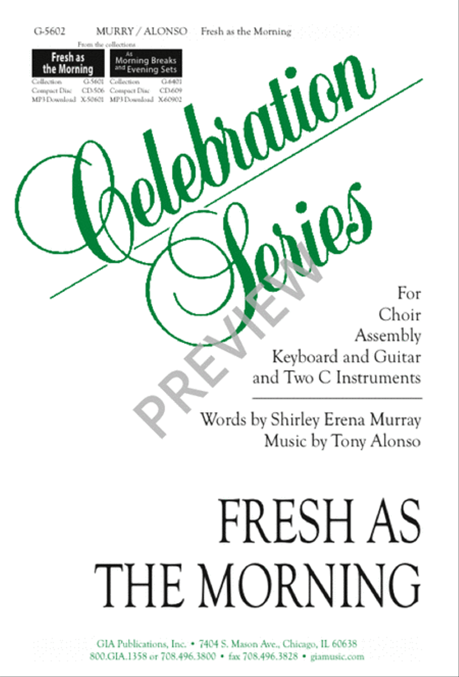 Fresh as the Morning 4-Part scores gallery preview page 1
