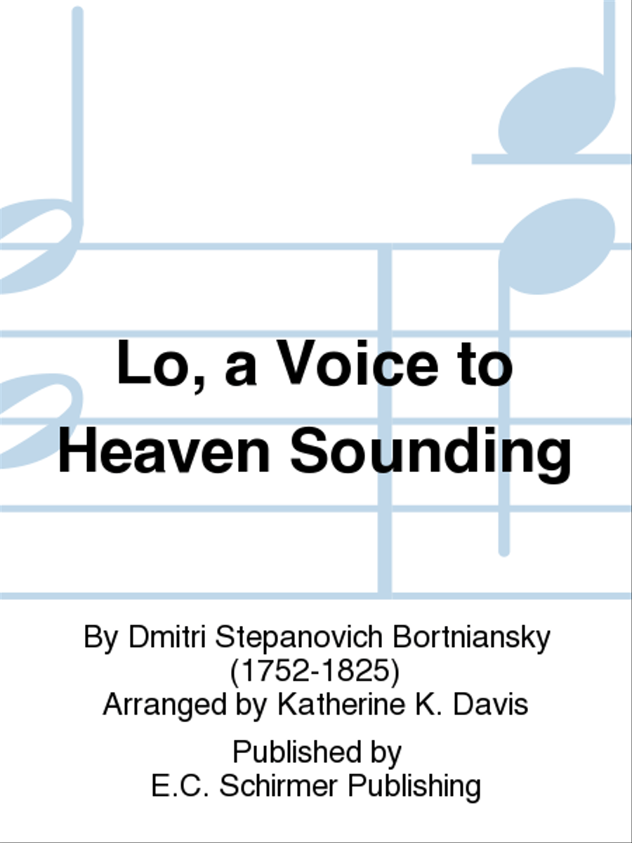Lo, a Voice to Heaven Sounding (Cherubim Song) SA scores gallery preview page 1