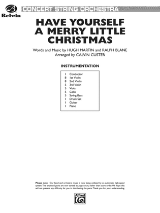 Book cover for Have Yourself a Merry Little Christmas: Score