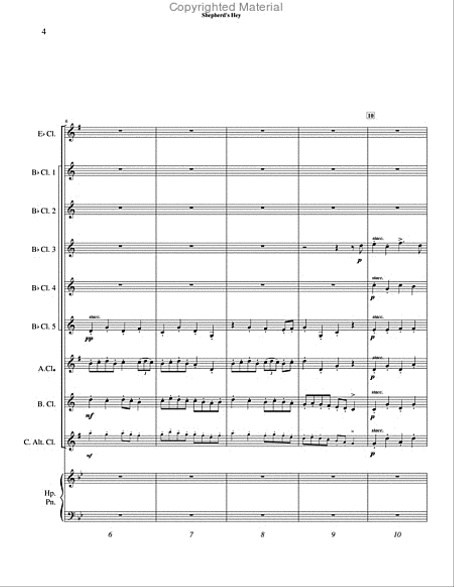 Shepherd's Hey Shepherd's Hey Clarinet Choir scores gallery preview page 3