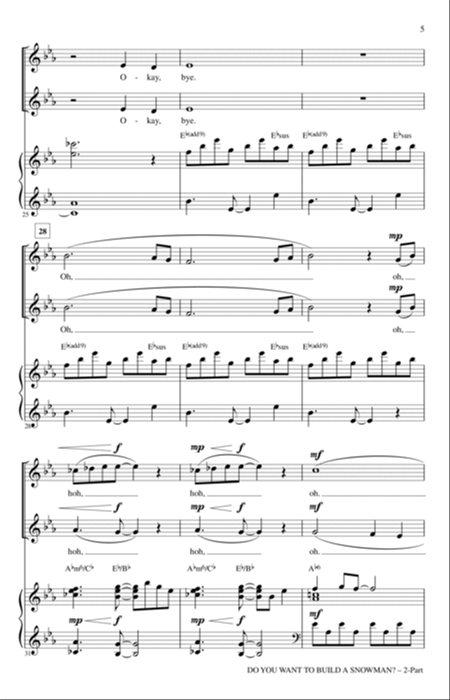 Do You Want To Build A Snowman? (from Frozen) (arr. Mark Brymer) 2-Part scores gallery preview page 4