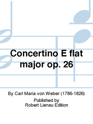 Book cover for Concertino E-flat major Op. 26