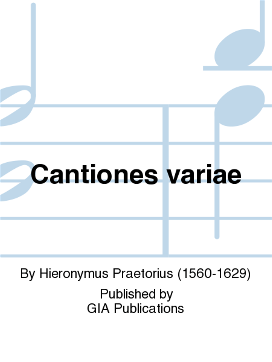 Cantiones variae by Hieronymus Praetorius Horn - Sheet Music