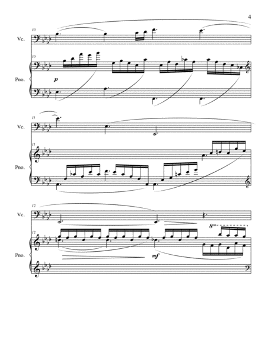 Highbrow for Cello and Piano Piano scores gallery preview page 4