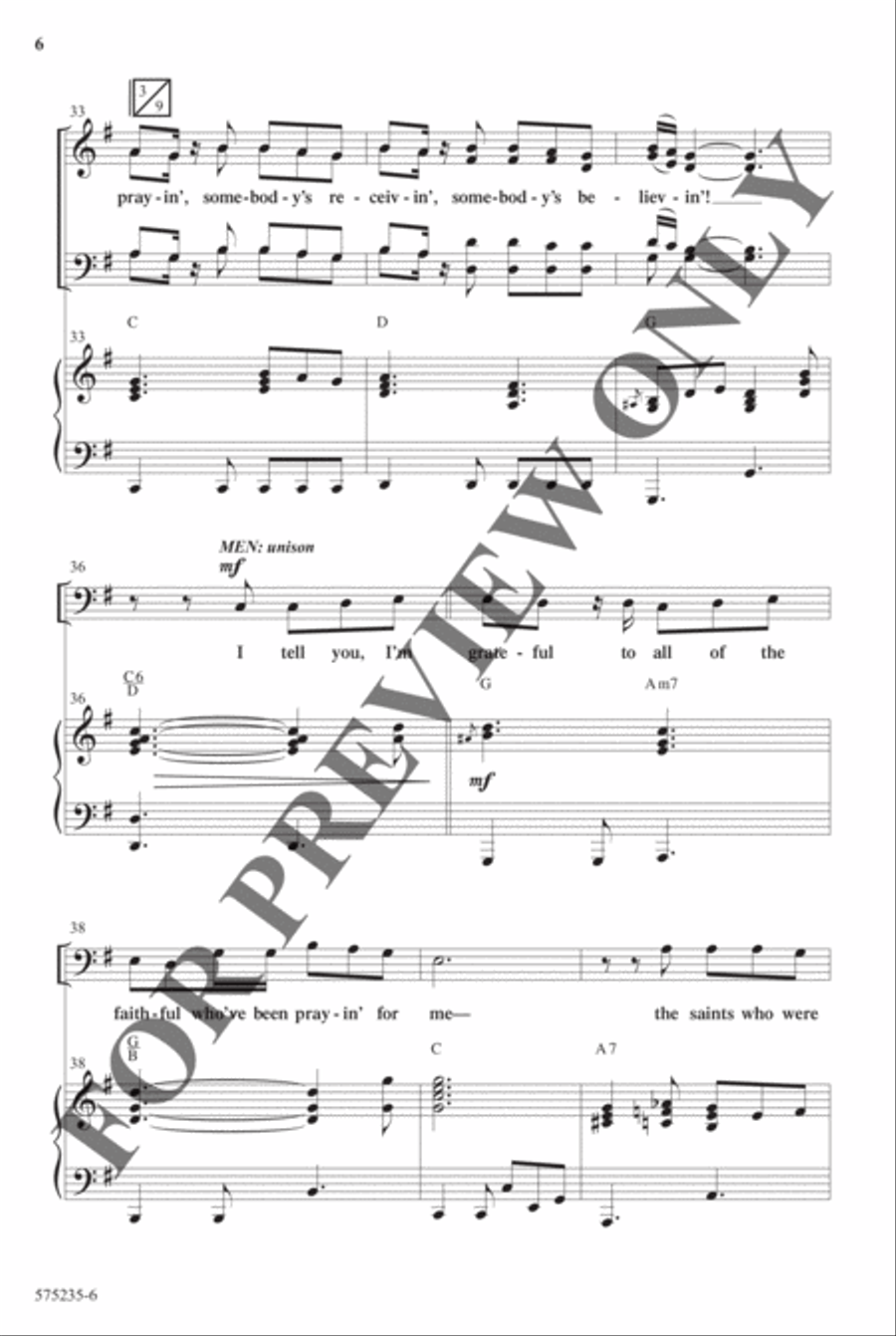 Somebody's Believing - Anthem Choir scores gallery preview page 6