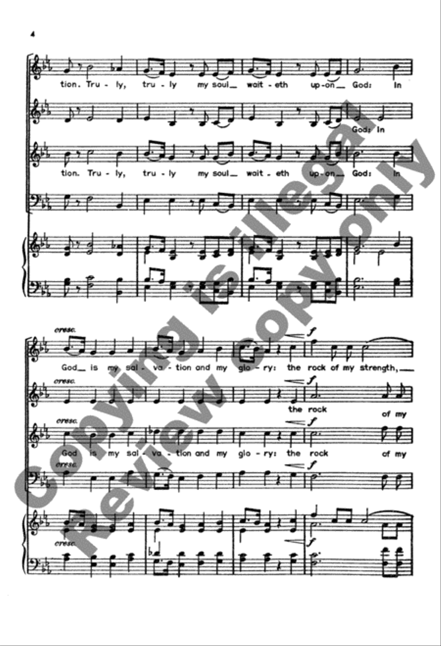 Truly My Soul Waiteth Upon God 4-Part scores gallery preview page 8
