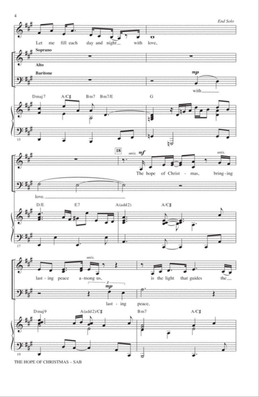 The Hope Of Christmas The Hope Of Christmas 3-Part scores gallery preview page 3