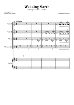 Wedding March (For String Quartet with Easy Piano)