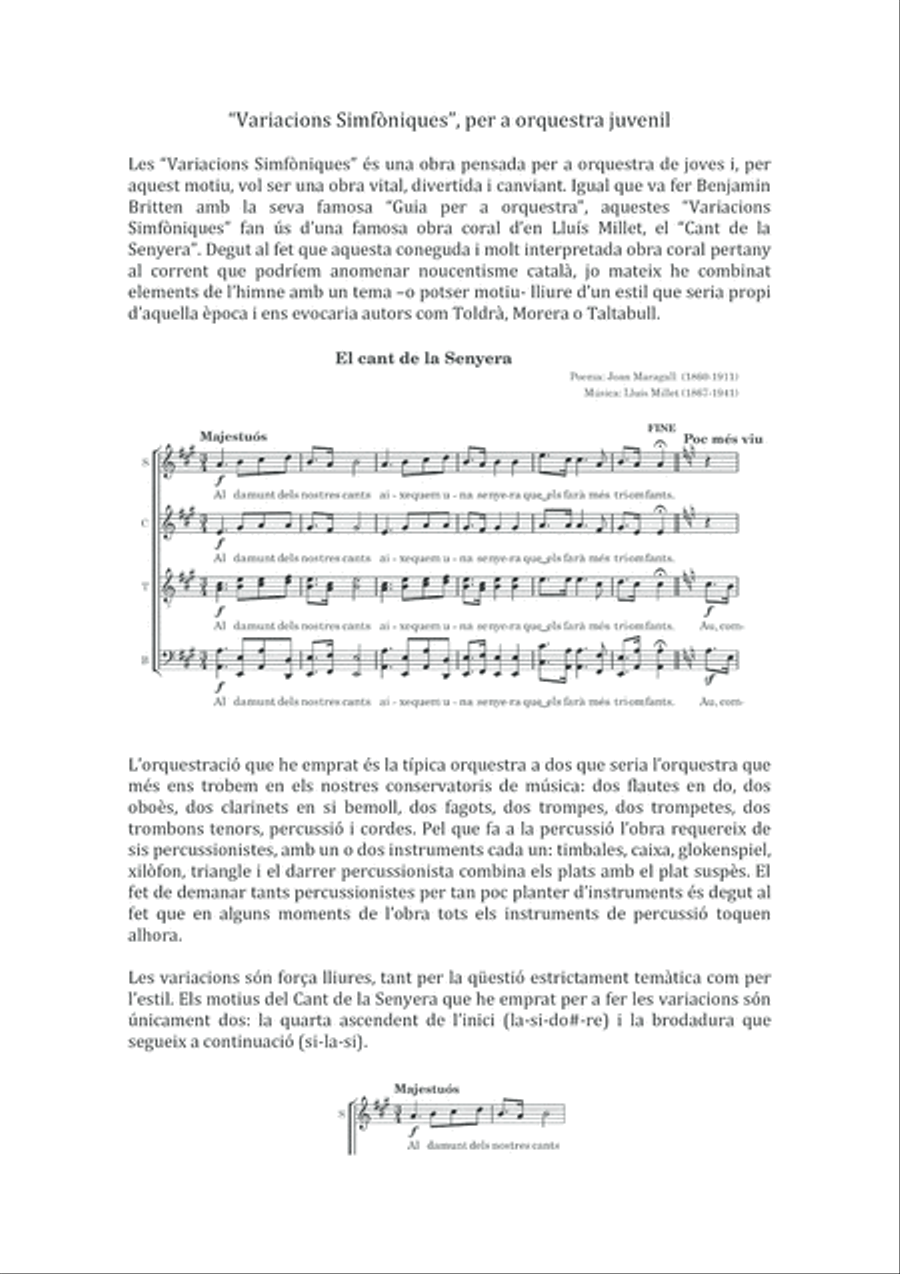 Variacions simfòniques Full Orchestra scores gallery preview page 5