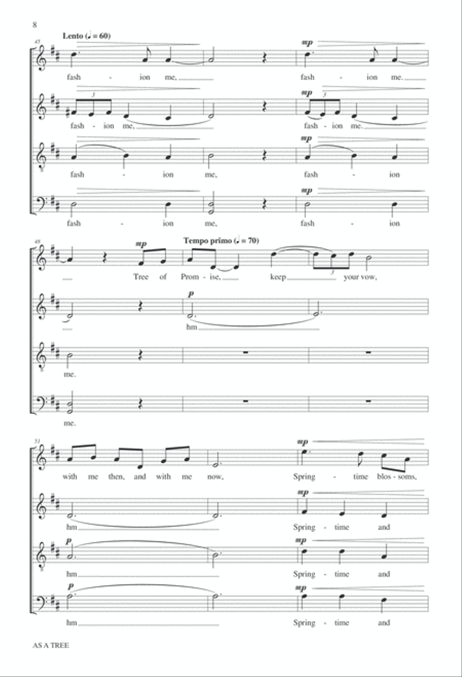 As A Tree As A Tree 4-Part scores gallery preview page 9