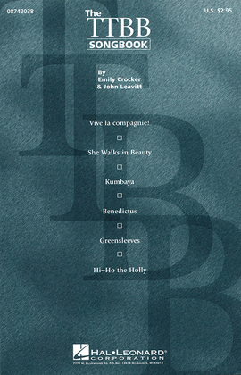 Book cover for The TTBB Songbook (Collection)