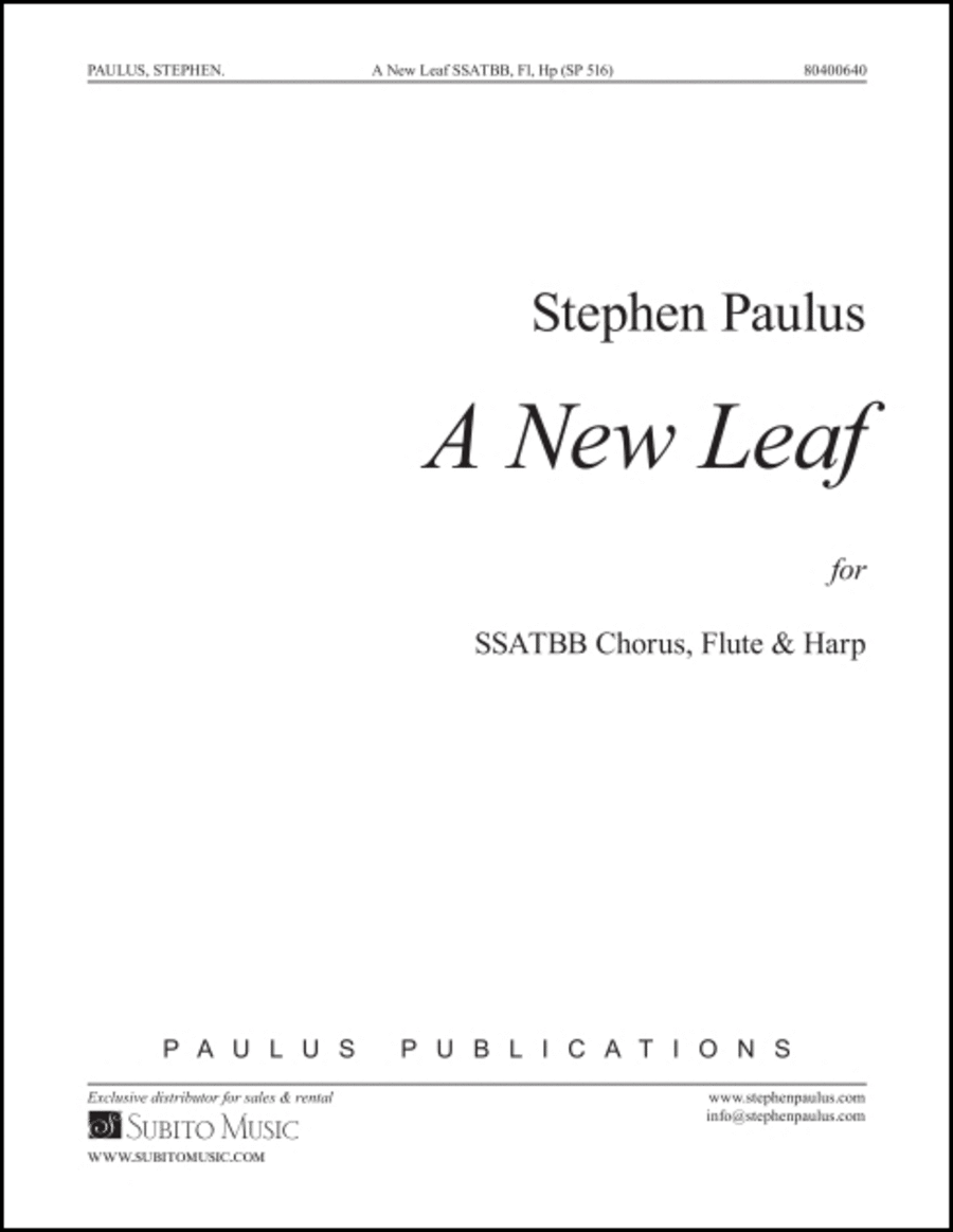 New Leaf, A SSATBB scores gallery preview page 1