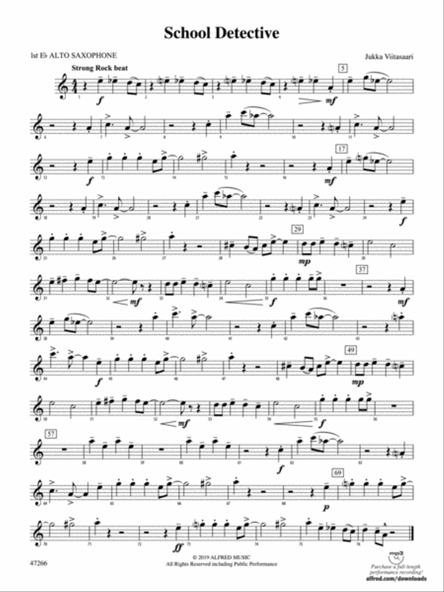 School Detective: E-flat Alto Saxophone Concert Band scores gallery preview page 1