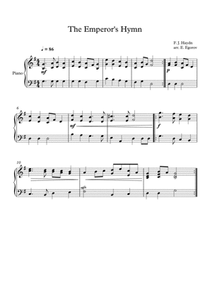 The Emperor's Hymn, Franz Joseph Haydn, For Easy Piano