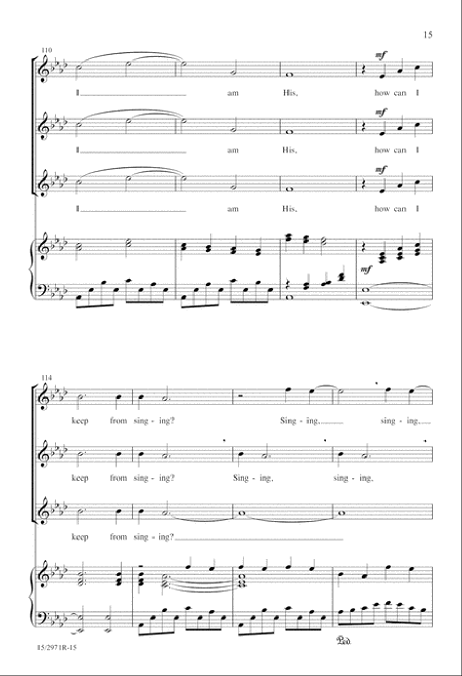 How Can I Keep From Singing? SSA scores gallery preview page 15