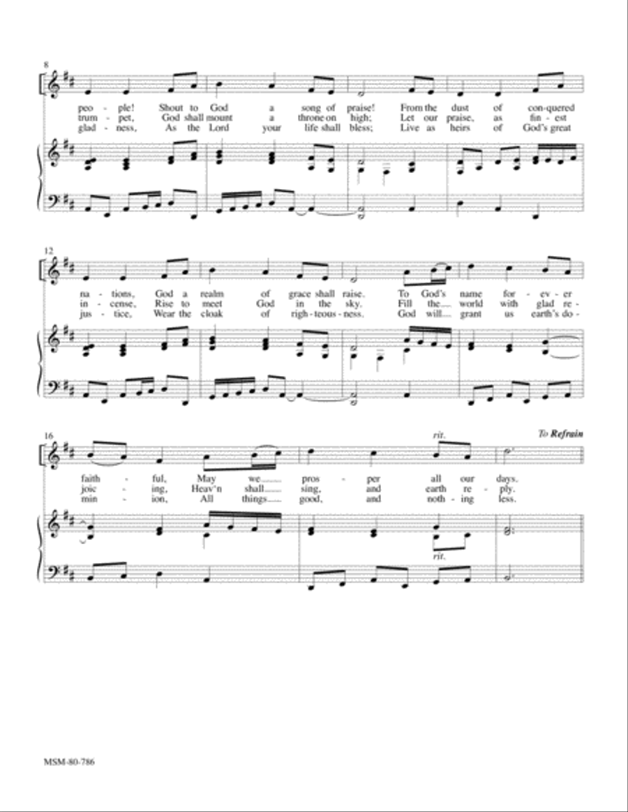 Psalm 47 4-Part scores gallery preview page 2
