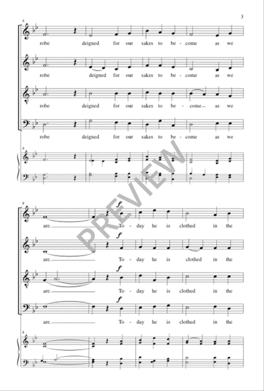 The One Who Clothes Himself with Light 4-Part scores gallery preview page 4