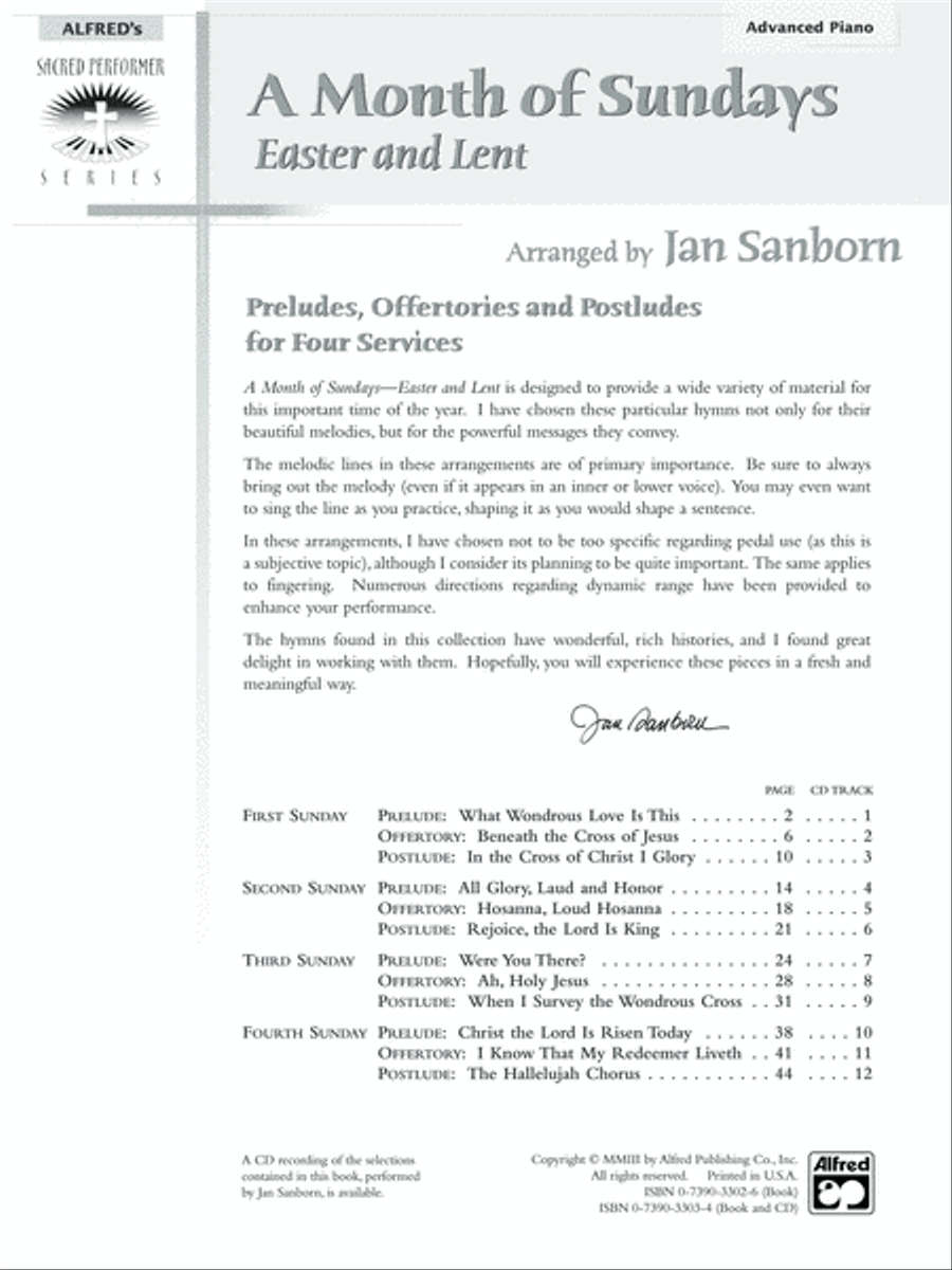 A Month of Sundays Piano Solo scores gallery preview page 2
