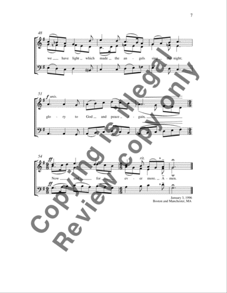 On Christmas night (Sussex Carol) 3-Part scores gallery preview page 6