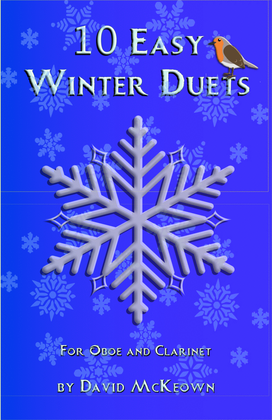 Book cover for 10 Easy Winter Duets for Oboe and Clarinet