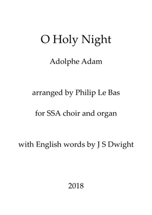 O Holy Night (for SSA choir and organ)