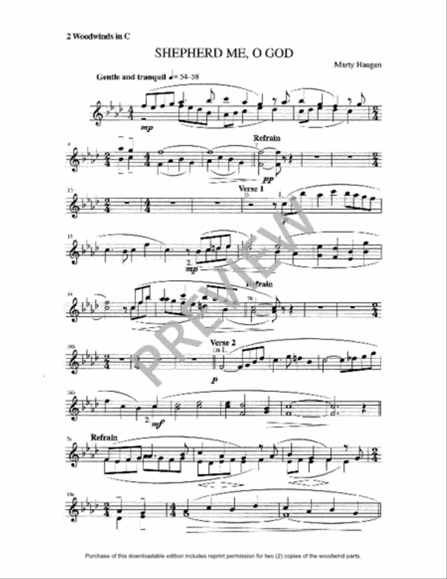 Shepherd Me, O God - Instrument edition Cello scores gallery preview page 10