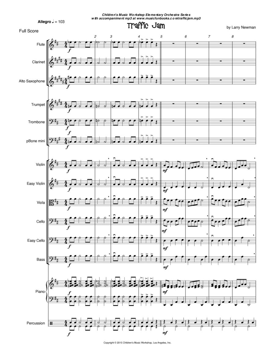 Traffic Jam Full Orchestra scores gallery preview page 1