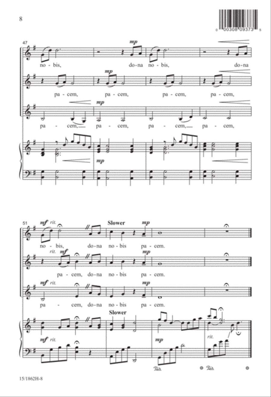 Dona Nobis Pacem SSA scores gallery preview page 9