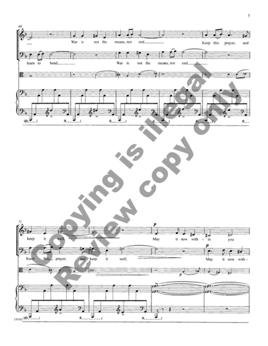 A Prayer (Full/Choral Score) image number null