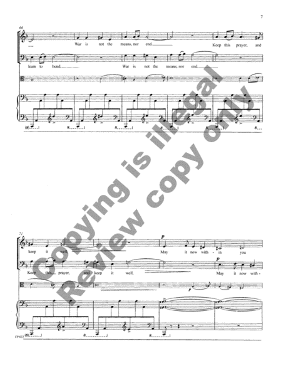 A Prayer 4-Part scores gallery preview page 7