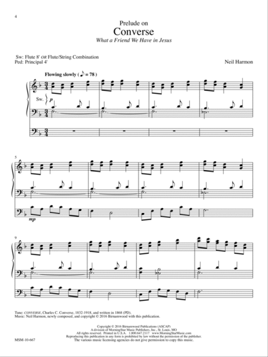 What A Friend We Have in Jesus Organ scores gallery preview page 1