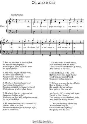 Oh who is this. A brand new hymn!