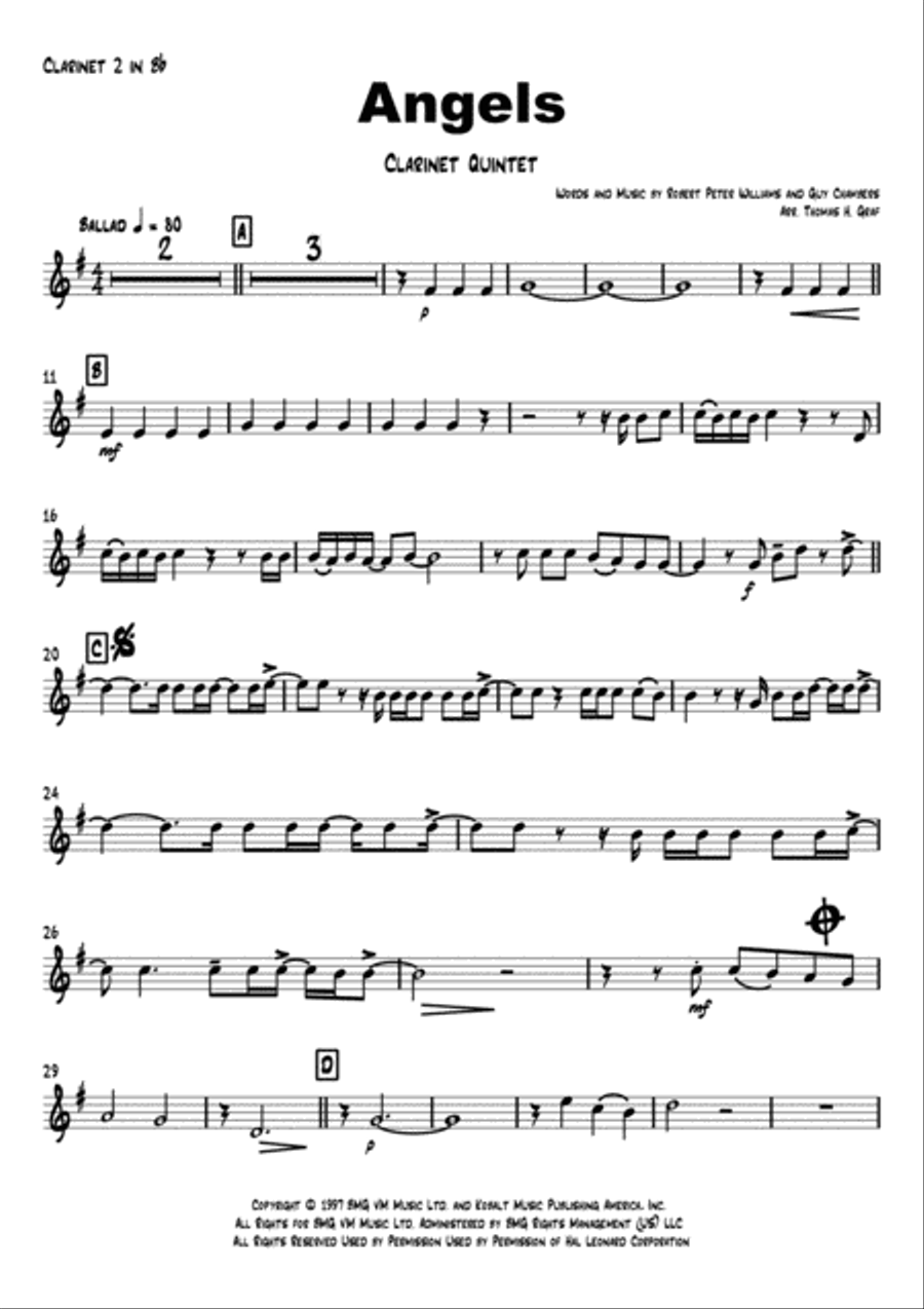 Angels Clarinet Quintet scores gallery preview page 6