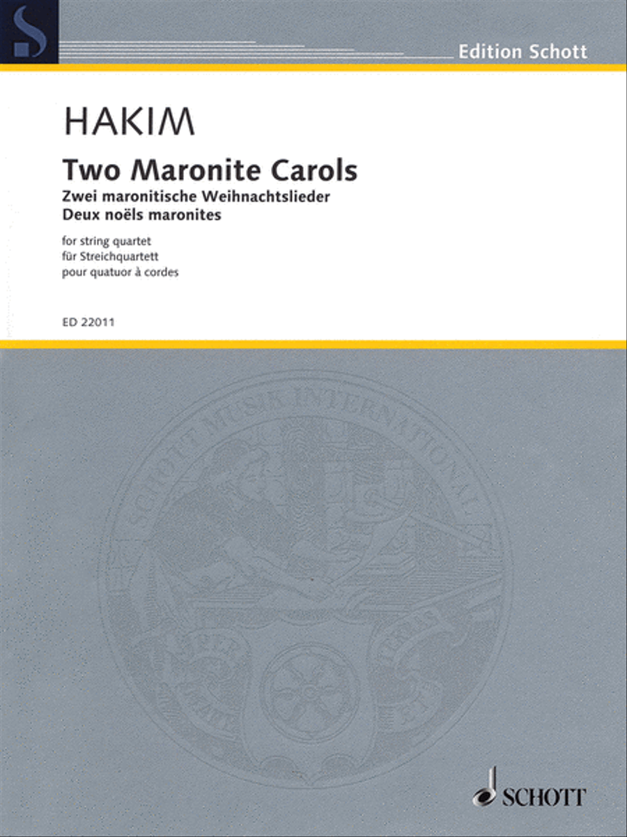 2 Maronite Carols String Quartet scores gallery preview page 1