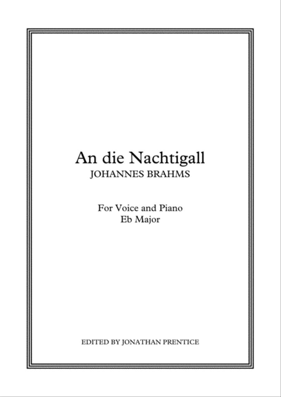 An die Nachtigall (Eb Major) Voice scores gallery preview page 1
