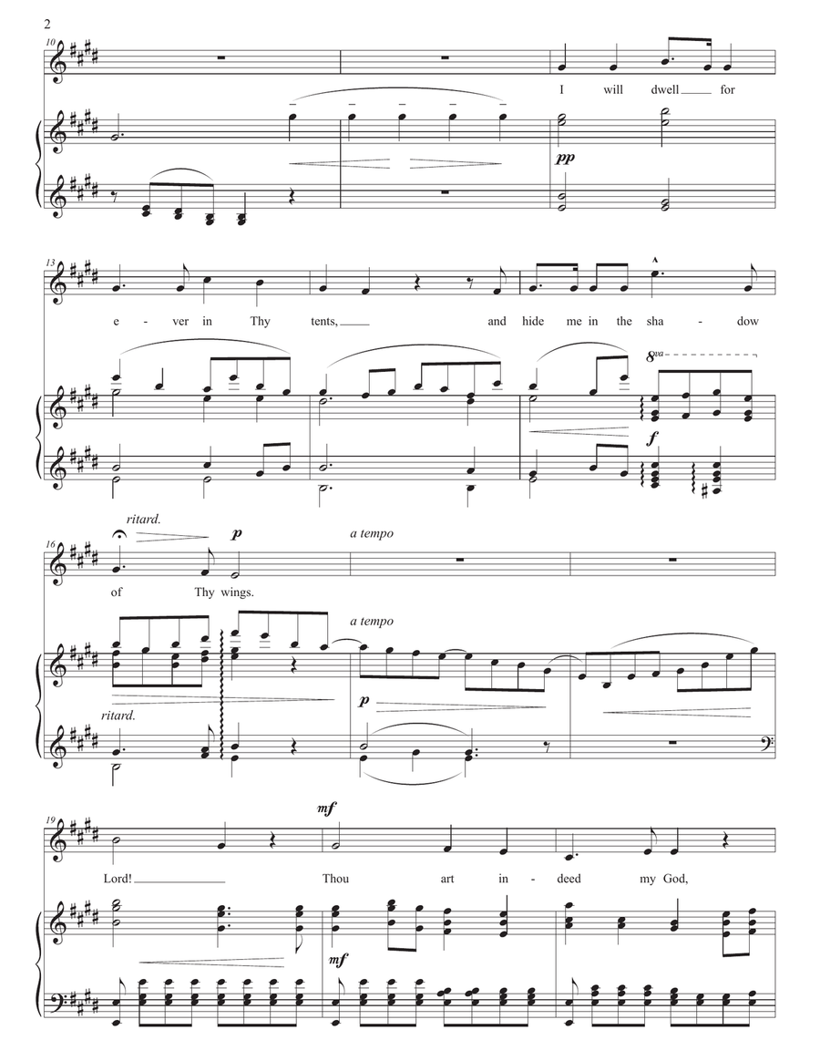 DVORÁK: Hear my prayer, O Lord, Op. 99 no. 6 (transposed to E major) Voice scores gallery preview page 3