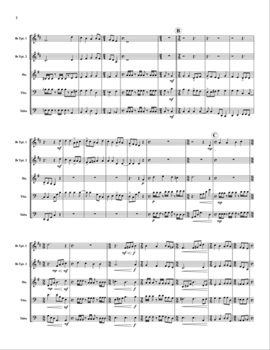 A Mighty Fortress Brass Quintet scores gallery preview page 2