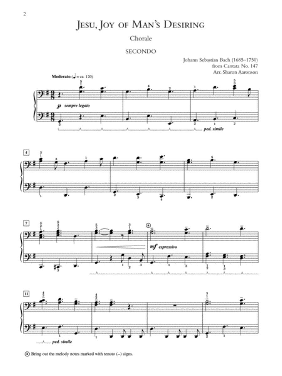 Treasured Bach Melodies for Piano Duet Small Ensemble scores gallery preview page 3