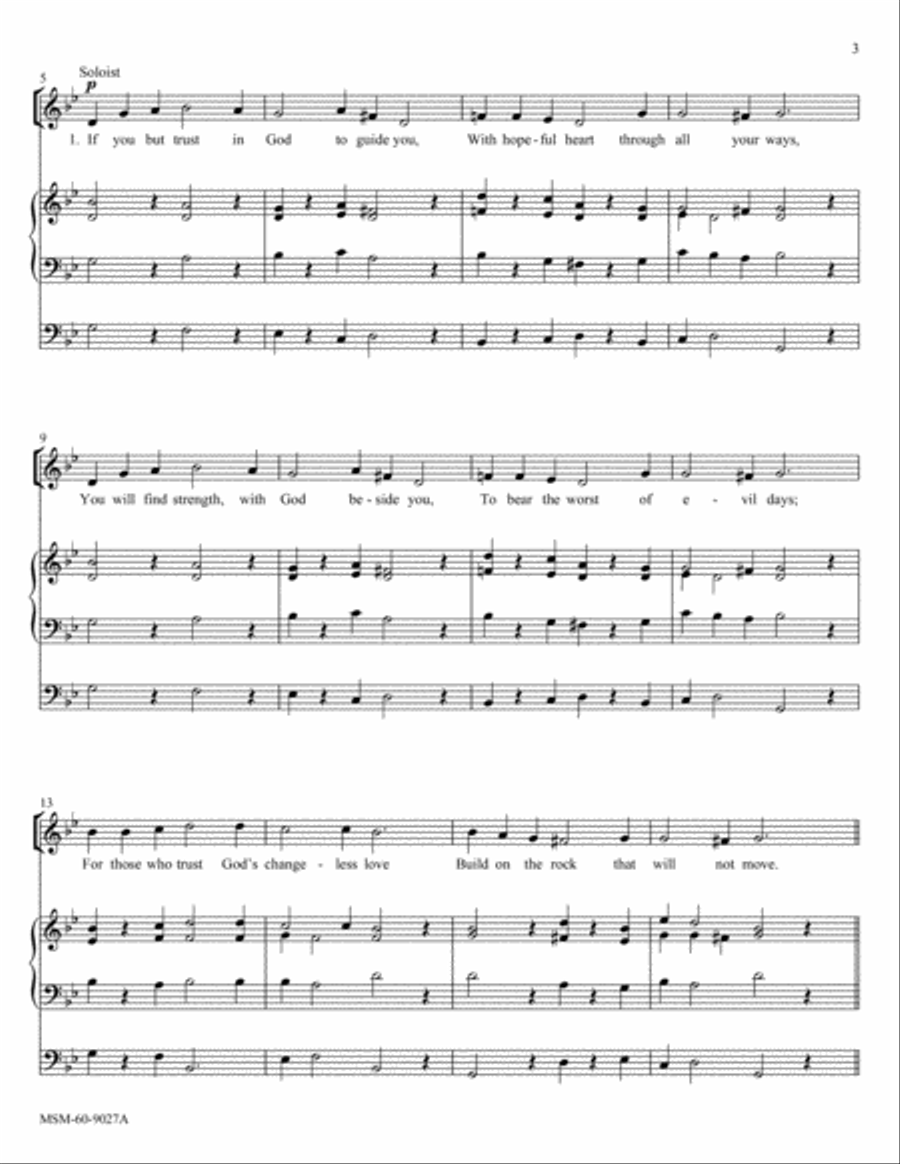 If You But Trust in God to Guide You Choir scores gallery preview page 2