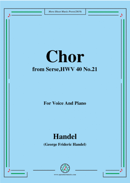 Handel-Chor,from Serse HWV 40 No.21,for Voice&Piano image number null