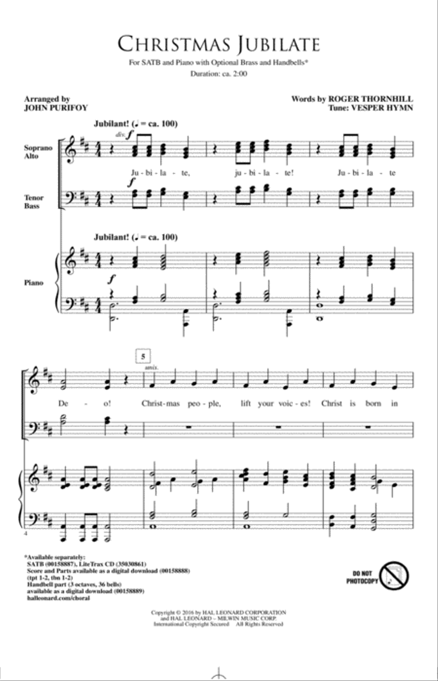 Christmas Jubilate Christmas Jubilate 4-Part scores gallery preview page 1