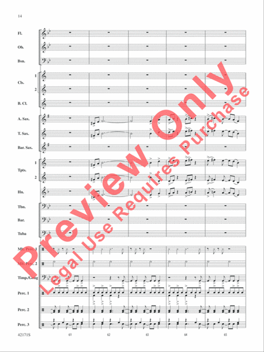Prelude and Firestorm Concert Band scores gallery preview page 15