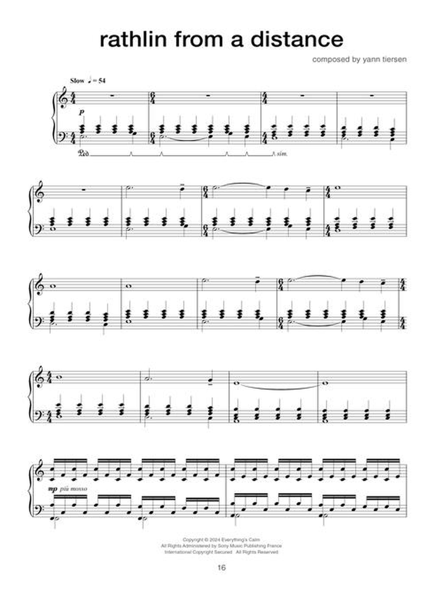Yann Tiersen - Rathlin from a Distance Piano Solo scores gallery preview page 4