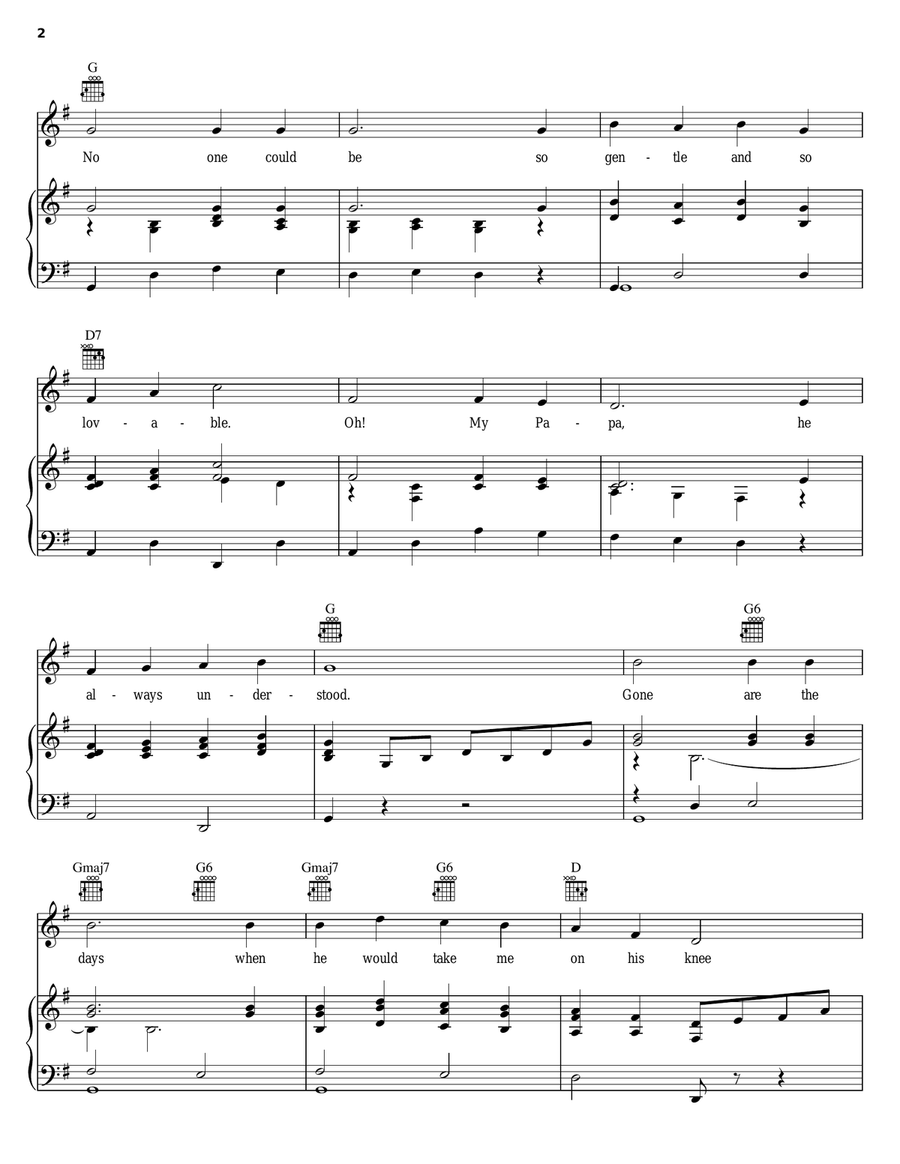 Oh! My Pa-Pa (O Mein Papa) Acoustic Guitar scores gallery preview page 2