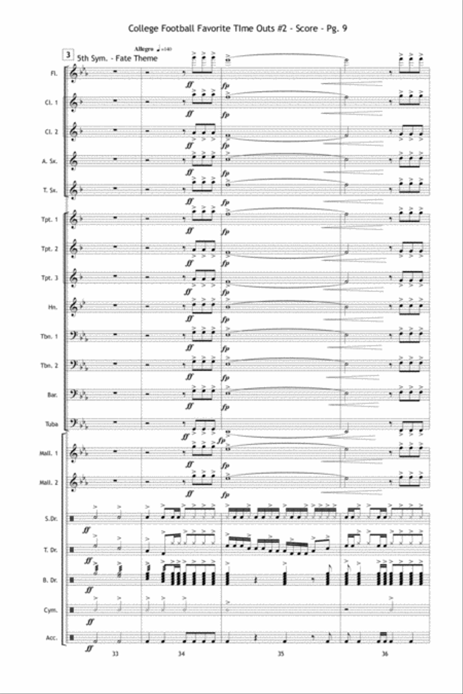 College Football Favorite Time Outs #2 Marching Band scores gallery preview page 10