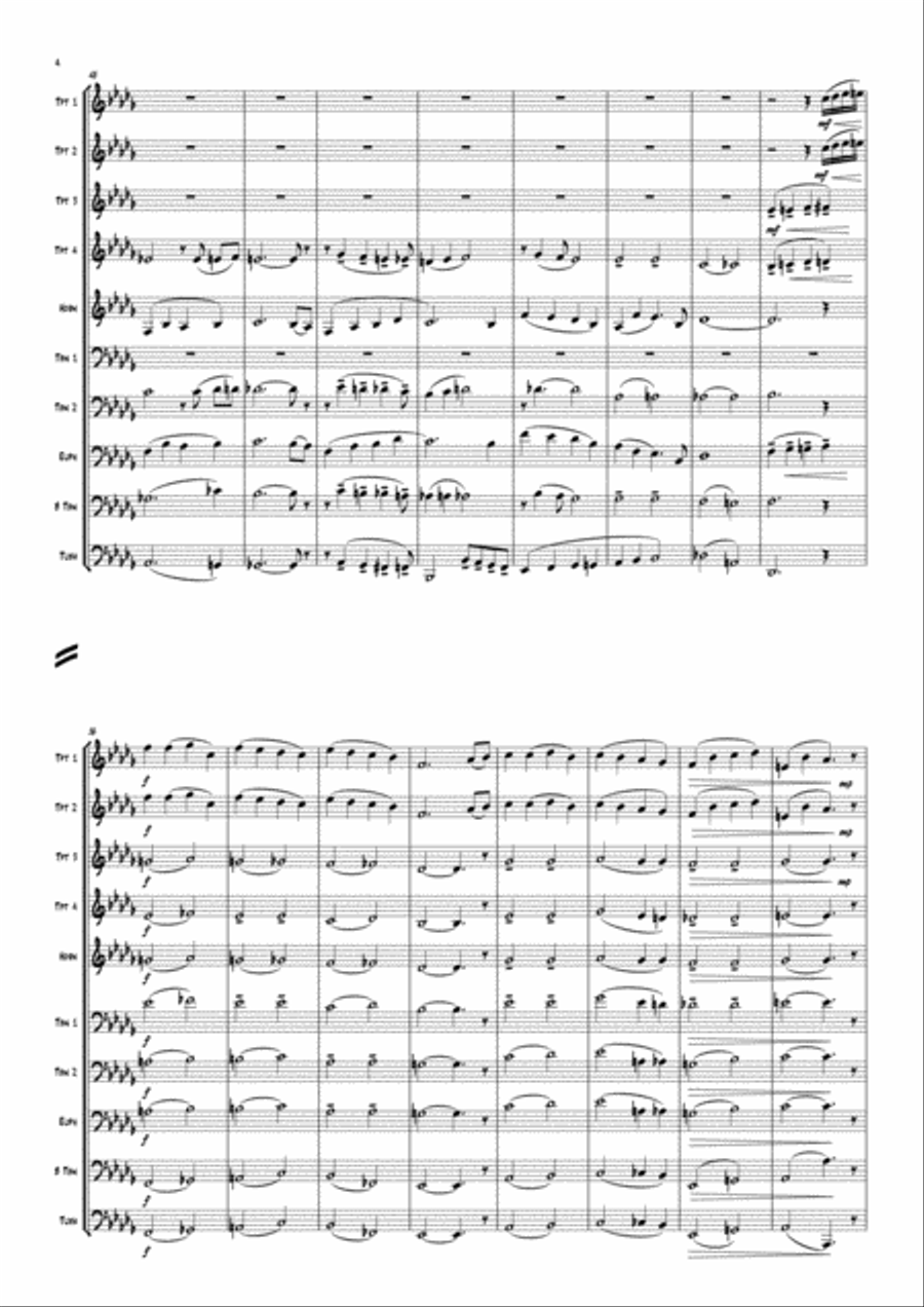 Come Sunday Brass Ensemble scores gallery preview page 6