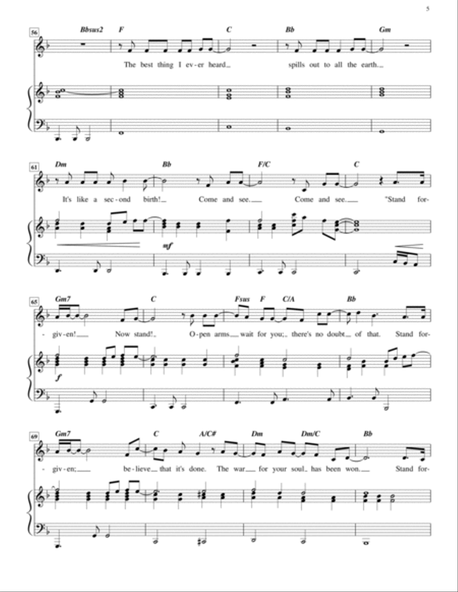Stand Forgiven! (high voice) High Voice scores gallery preview page 5