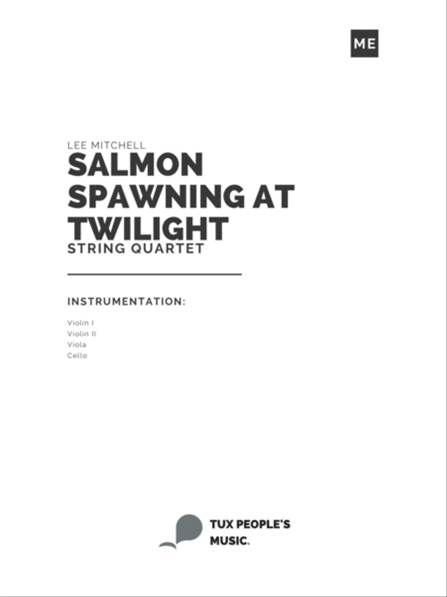 Salmon Spawning at Twilight String Quartet scores gallery preview page 2