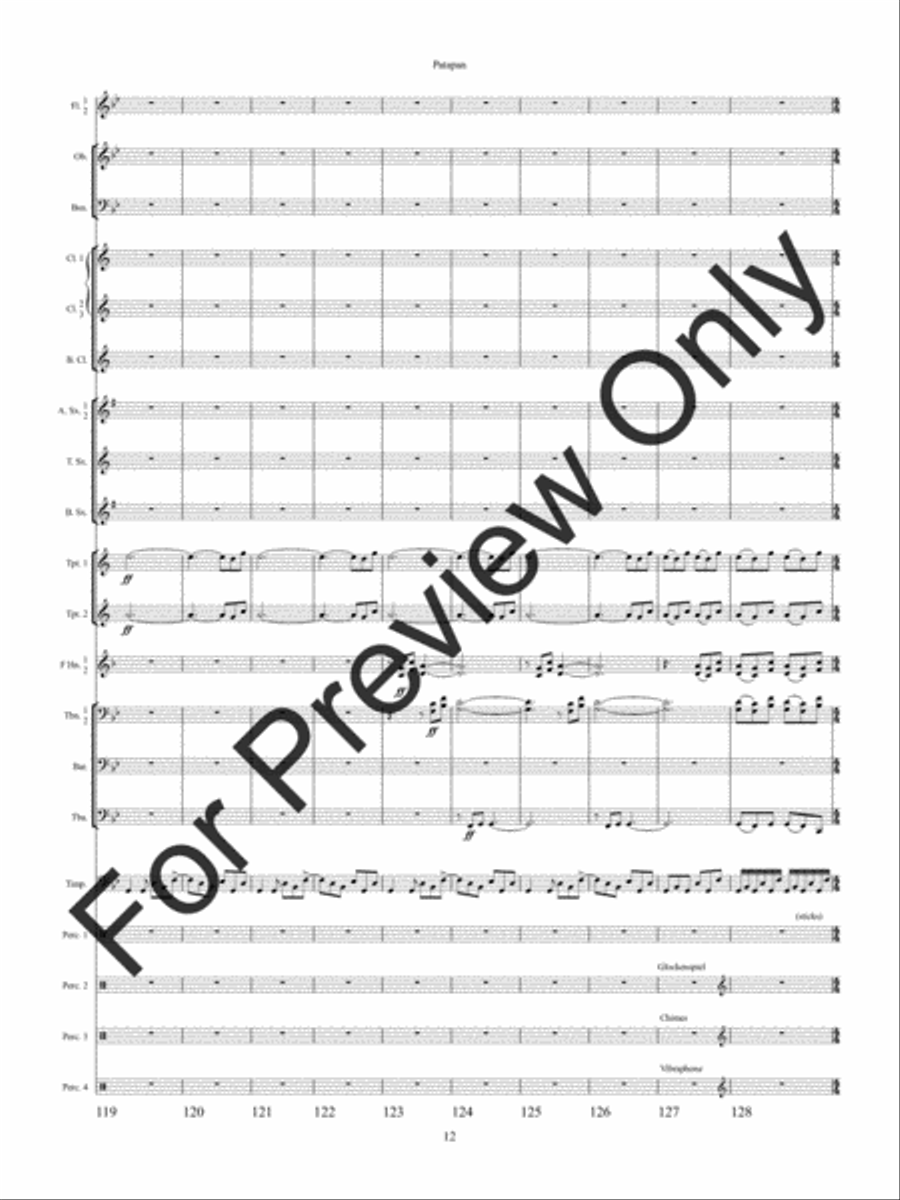 Patapan (Score) Concert Band scores gallery preview page 15